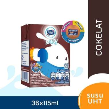 Promo Harga Frisian Flag Susu UHT Milky Zuzhu Zazha Chocolate 115 ml - Blibli