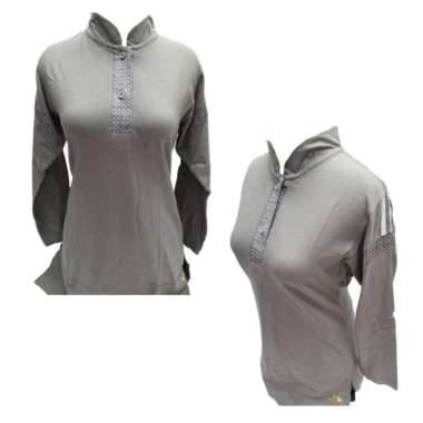 kaos olahraga katun cewek muslimah frasser 97880 panjang batik abu L