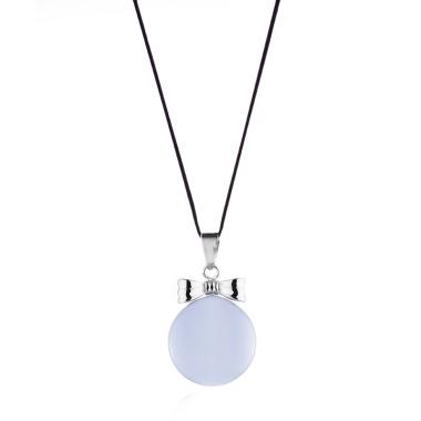 Cache Coeur Maternity Bolas Bola Bow Blue Enamel Rhodium Plated Bow With Black Cord Semua Ukuran -