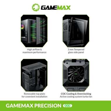 Casing komputer - PC Case Gamemax Precision E-ATX Mild Tower Putih