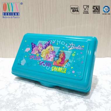 ONYX Barbie Stay Fantasy Sandwich Box 1100ml /Kotak Bekal /Lunch Box BARBIE GREEN