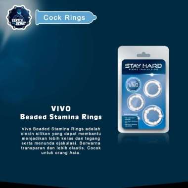 VIVO Stay Hard BEADED - Cockring Silikon Anti Ejakulasi
