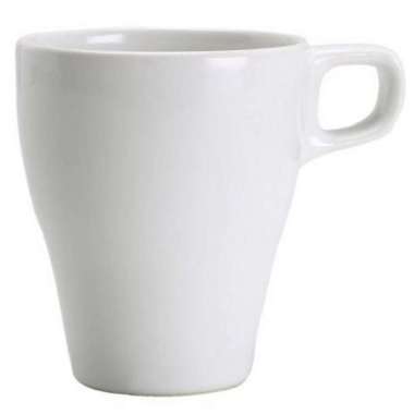 Gelas Cangkir Keramik Bergagang Cantik & Estetik 250ml_Putih