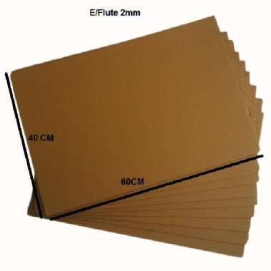 Kardus/Dus/Box Lembaran E Flute 2mm uk.60x40cm
