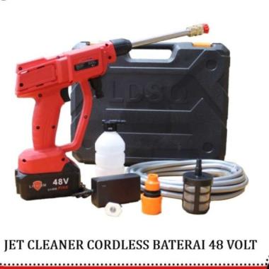 Jet Cleaner Cordless Baterai 48Volt Mesin Cuci Motor Mobil AC Portable Multicolor