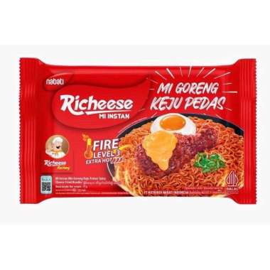 Mie Keju Richeese Nabati Merah Level 3