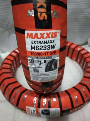 BAN LUAR MAXXIS EXTRAMAXX 100/80-17 RING 17 TUBELESS