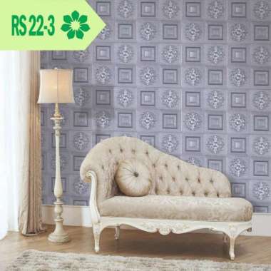 Wallpaper dinding foam 70cm x 70cm 6mm abu