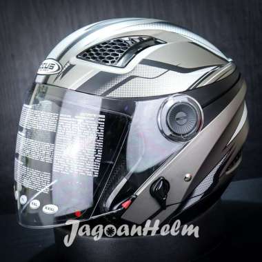 ZEUS HELM ZS610 | MATT DSIL 0014 SILVER ZS-610 | ZS 610 Dual VISOR - STANDAR M