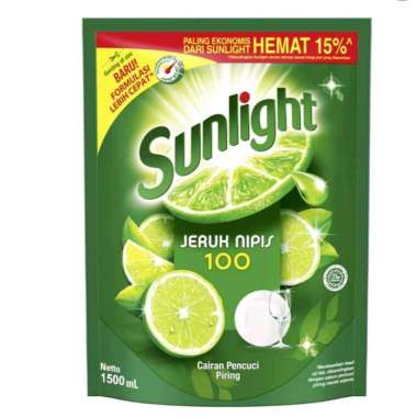 Promo Harga Sunlight Pencuci Piring Jeruk Nipis 100 1500 ml - Blibli