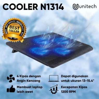 Notebook Cooler Coolingpad Pendingin Laptop Notebook Unitech N1314