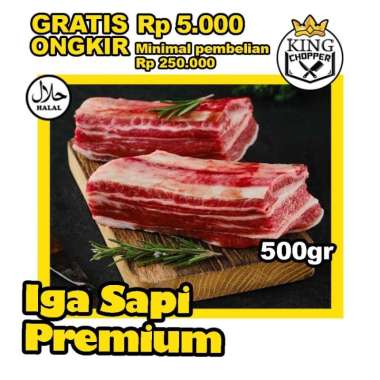 IGA SAPI PREMIUM FROZEN MURAH BEKASI FRESH IMPORT BEKU DAGING SEGAR BACKRIB RIB MURAH 500 gr
