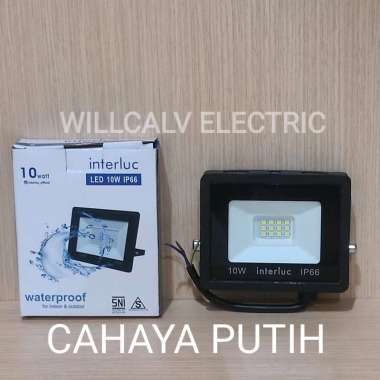 INTERLUC LAMPU SOROT LED 10W 10 WATT IP66 / LAMPU SOROT LED 10W 10 WATT IP 66 INTERLUC cahaya putih