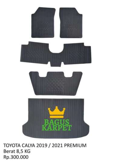 Karpet Karet Lantai Mobil Toyota Calya Full Set 2019/2021 - Premium