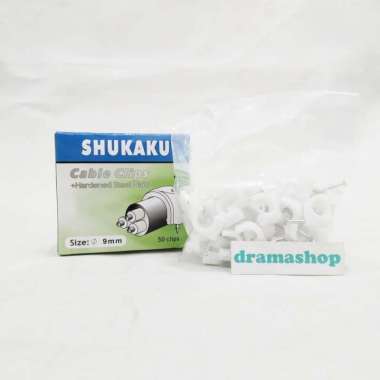 Klem Kabel Paku Beton 9mm Shukaku, Klem 9, Cable Clips 9