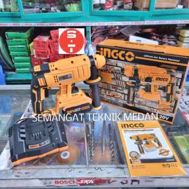 CRHLI2201 CORDLESS BOR BATERAI BETON ROTARY HAMMER 5AH FCLI2003 INGCO