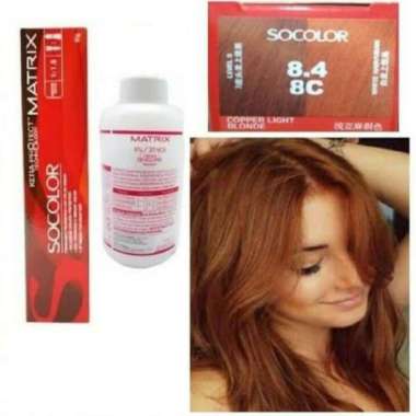 cat rambut MATRIX socolor 8.4-8c + oxydant