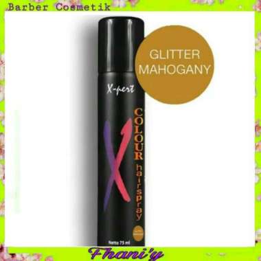 EXPERT HAIR SPRAY COLOR NON PERMANEN warna Glitter mahogany 75 ml