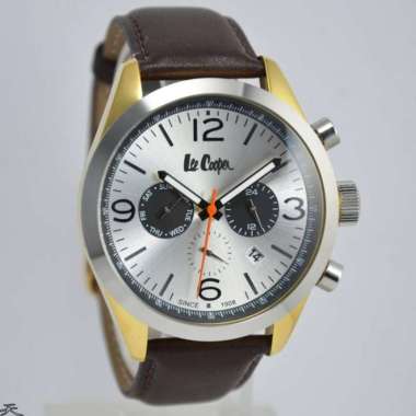 Lee Cooper LC-84G-G - Jam Tangan Pria Kulit Original - Brown