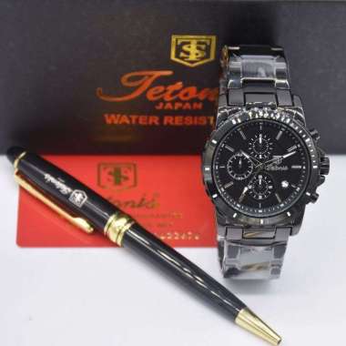TETONIS TS6036MB - Jam Tangan Pria Analog ORIGINAL - Hitam