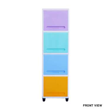 Club Lemari Plastik Flip Cabinet 4 Susun warna motif RANDOM