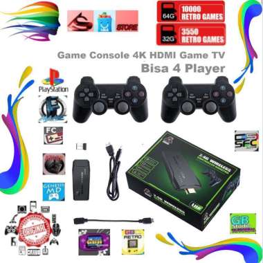 Game stick 4K Game Console wireless Gamepad HDMI TV Retro game 64GB 10K games