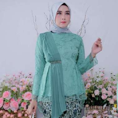 Atasan Kebaya Selendang Muslim / Kebaya Wanita /Kebaya Modern Selendang L Wardah