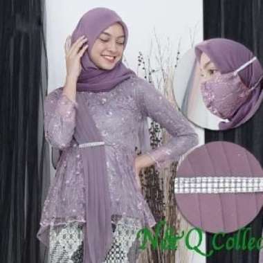 Atasan Kebaya Selendang Muslim / Kebaya Wanita /Kebaya Modern Selendang L Taro