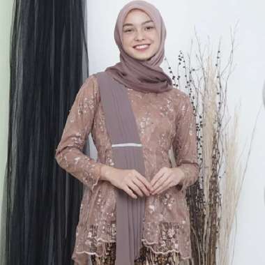 Atasan Kebaya Selendang Muslim / Kebaya Wanita /Kebaya Modern Selendang M Mocca