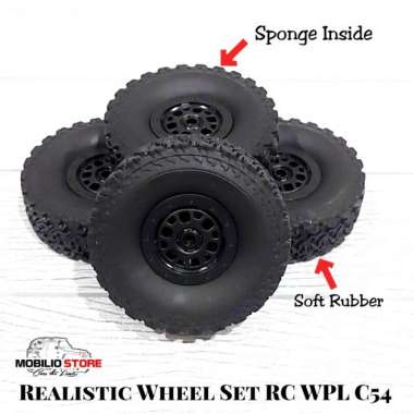 Ban WPL C54 Full Set Wheel Tire RC Mini Adventure Offroad