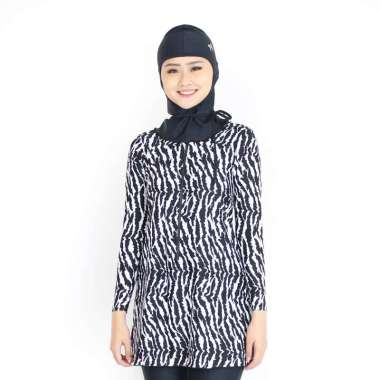 Lasona Teenager Burkini Hijab Swimwear Loose Style Baju Renang Muslim Remaja TRPM-S1209-L0964 S Blac