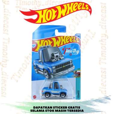 Hot Wheels ToonD 83 Chevy Silverado Biru Silver Timothy Diecast