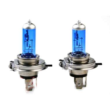Lampu Mobil Headlight Halogen Xenon H4 4000K 100/90W 1 PCS P43T Putih