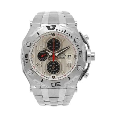 Jam Tangan Stainless Pria Silver Alba AF3E07 Quartz Analog AF3E07X1 Original SILVER