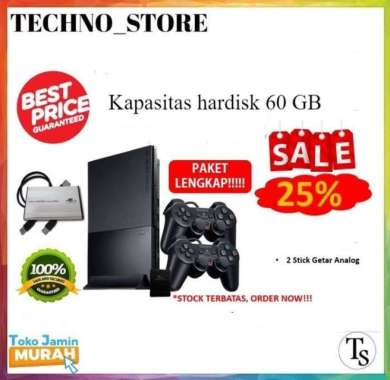 PS2 Slim seri 7 Multifungsi kaset + hdd external 60GB dan 2 stik getar PS2 Optik No MC