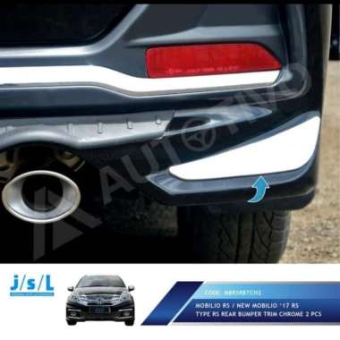 New Mobilio 2017 List Bumper Belakang Krom RS