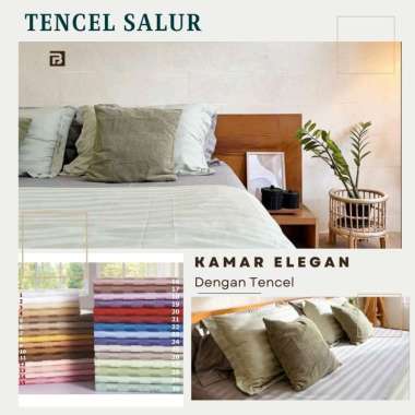 Sprei Set Tencel Jacquard Sutra Organik Motif Salur Uk 160x200 180x200 200x200 T 20 180 x 200
