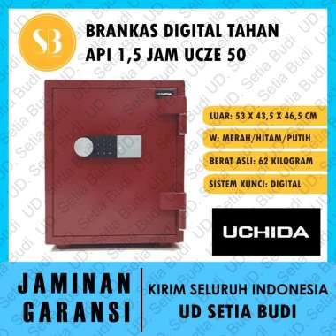 Brankas Digital Tahan Api Uchida UCZE 50 Merah