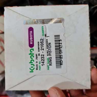 RD85 DI 1/2 S RING PISTON SEHER MESIN DIESEL KUBOTA 88MM