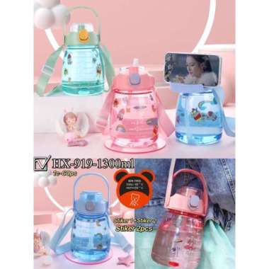 Botol Minum Anak Botol Gemoy 1.3 Liter GRATIS STIKER Big Belly Water Bottle Botol Viral Tumbler Gemo