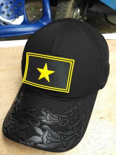 topi pati tni ad molay velcro hitam bintang 1
