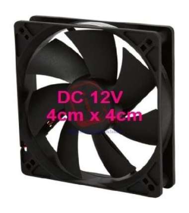 Fan Casing Brushless Hitam Kipas 4cm DC 12V
