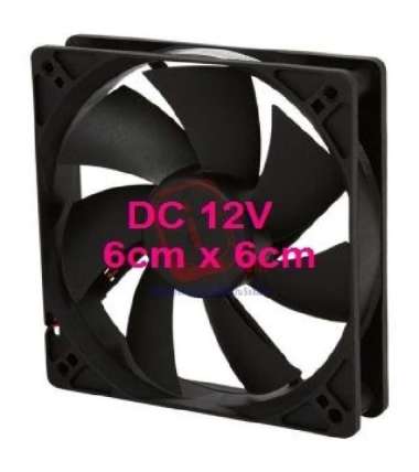 Fan Casing Brushless Hitam Kipas 6 cm DC 12V