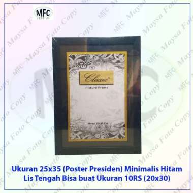 bingkai/pigura/frame 25x35 minimalis hitam dan putih Hitam