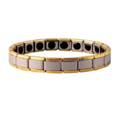 Gelang Kesehatan Magnetic Germanium Wanita Pria Premium Import F Gold