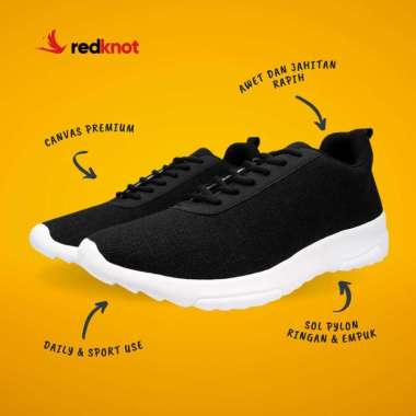 Redknot Phillip Denim Sepatu Sneakers Pria Murah 41 Hitam