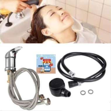 1 Set Kran Shower Salon Mixer Air Panas Dingin Komplit