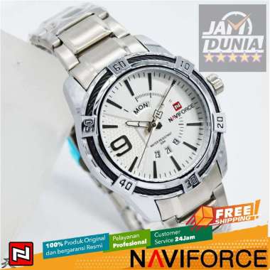 JAM TANGAN NAVIFORCE 9117 M6 JAM NAVIFORCE ORIGINAL 9117 LA - STAINLESS STEEL SILVER JAM TANGAN NAVY