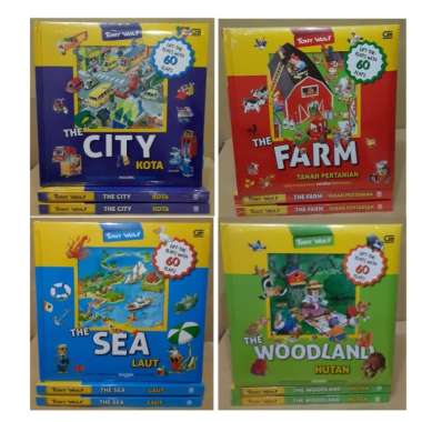 Buku Boardbook Tony Wolf The City Farm Woodland Sea - The City The Woodland