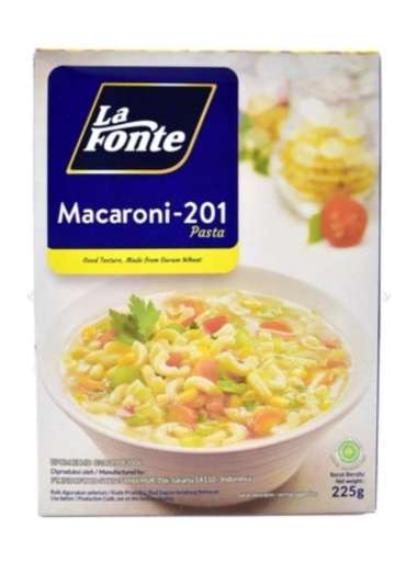 MAKARONI INSTAN LA FONTE MACARONI SPIRAL 225 GR PASTA INSTAN